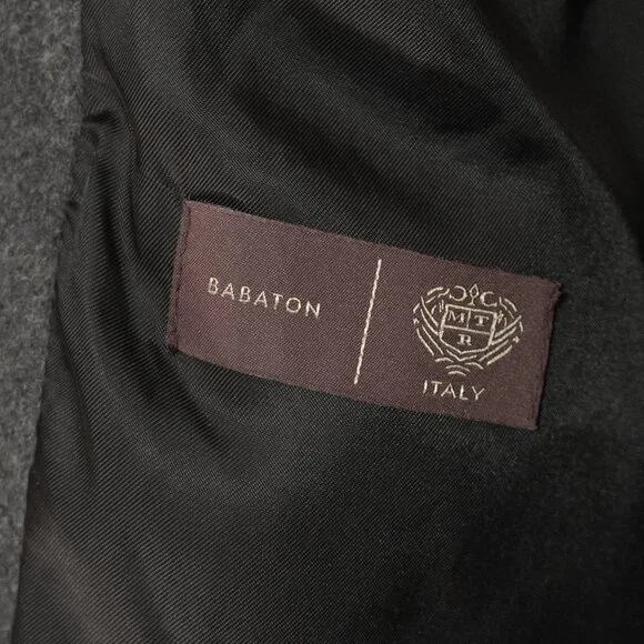 Babaton Cocoon Coat Black Cashmere Wool Funnel Neck Minimal Goth Quiet Lux Coat - Picture 9 of 16